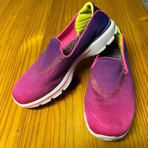 Skechers Goga Mat Go Walk Slip On Sneakers Size 5.5 Purple & Pink